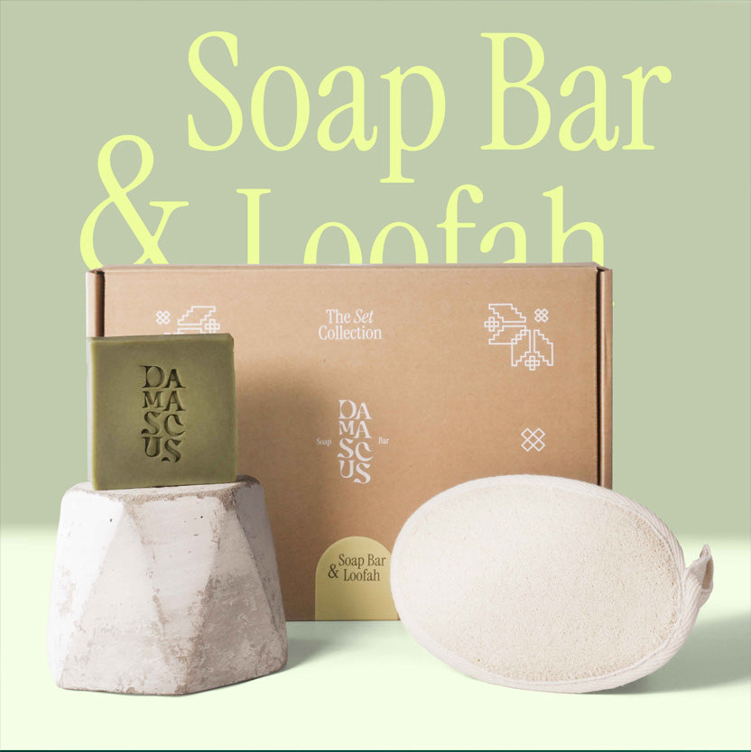 Soap Bar & Loofah Set + The Essential Set (set of 4) Bundle